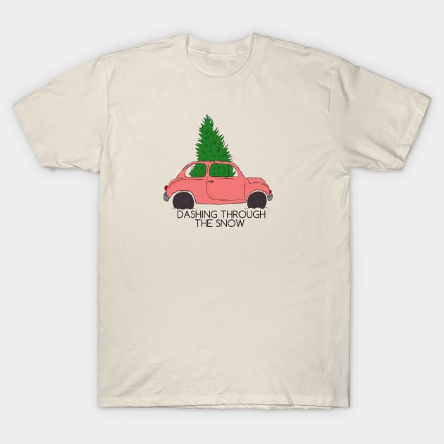 Dashing Through The Snow T-Shirt by Nataliatcha23